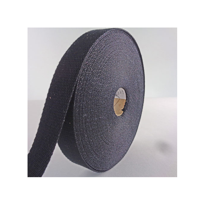 Cotton Webbing 30mm Black (15m roll)