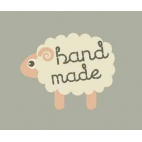 Etiquettes déco "Hand made" Mouton - Lot de 10