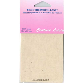 Pièce thermocollante - Percale coton Ecru