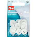 Boutons Lingerie 15mm - blanc (18 boutons)
