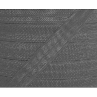 Shinny Fold Over Elastic 15mm Grey (25m bobin)