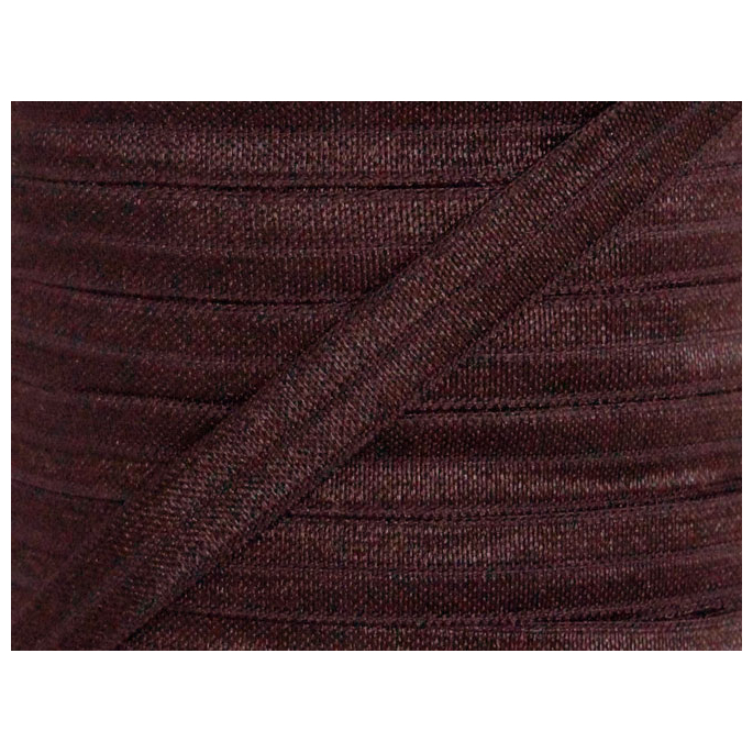 Biais élastique lingerie Oekotex 15mm marron (bobine 25m)