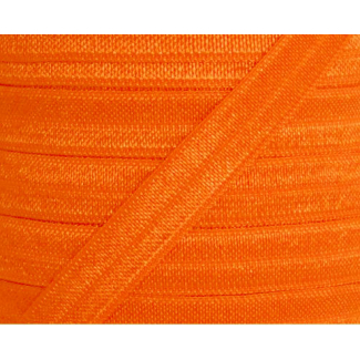 Shinny Fold Over Elastic 15mm Orange (by meter)