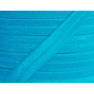 Shinny Fold Over Elastic 15mm Turquoise (by meter)