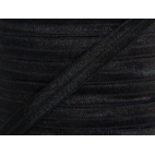 Shinny Fold Over Elastic 15mm Black (25m bobin)