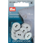 Linen Buttons 18mm - cotton covered (x14)