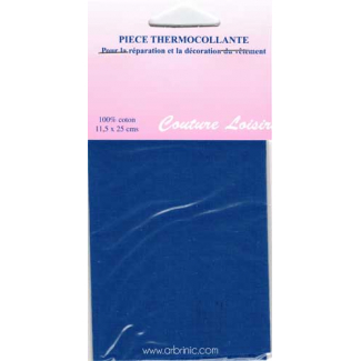 Pièce thermocollante - Percale coton Bleu Roy