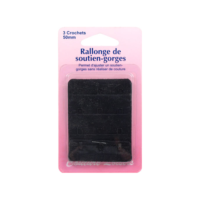 Rallonge Soutien-gorge 50mm 3 crochets - Noir