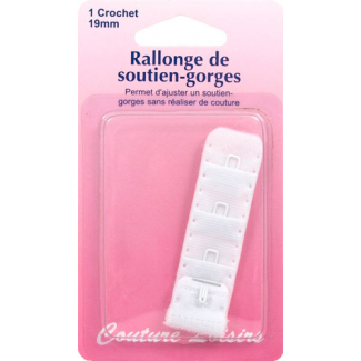 Rallonge Soutien-gorge 19mm 1 crochet - Blanc
