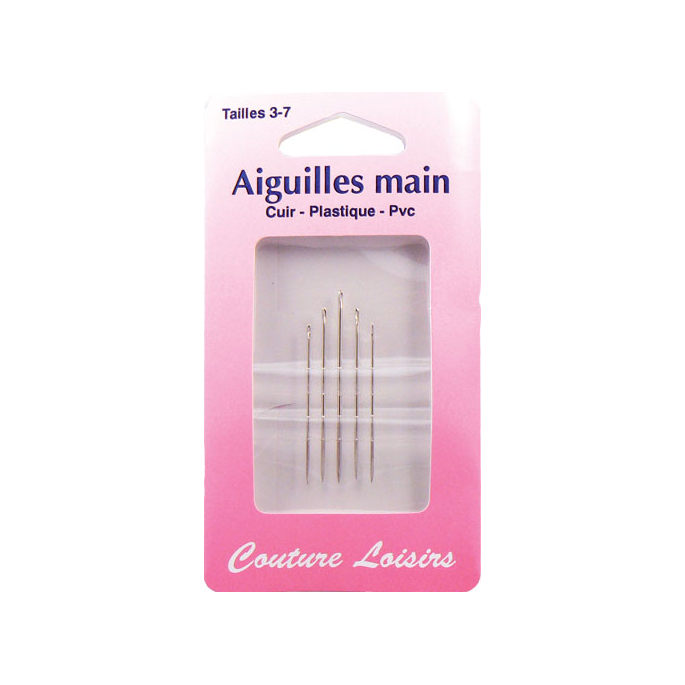 Sewing Needles for Leather-PVC-plastics Size 3-7 (x5)