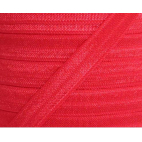 Shinny Fold Over Elastic 15mm Red (25m bobin)