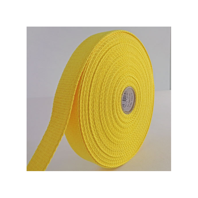 Cotton Webbing 23mm Yellow (15m roll)