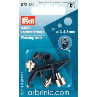 Piercing tools 3+4+8mm for Vario pliers