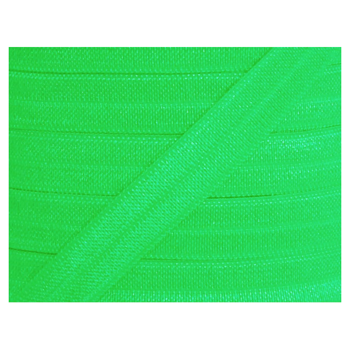 Shinny Fold Over Elastic Oekotex 15mm Apple Green (by meter)