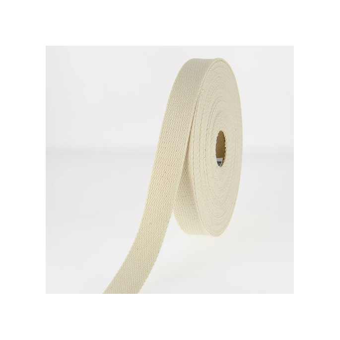 Cotton Webbing 23mm Ecru (by meter)