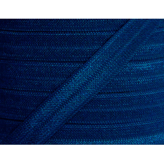 Shinny Fold Over Elastic 15mm Navy blue (by meter)