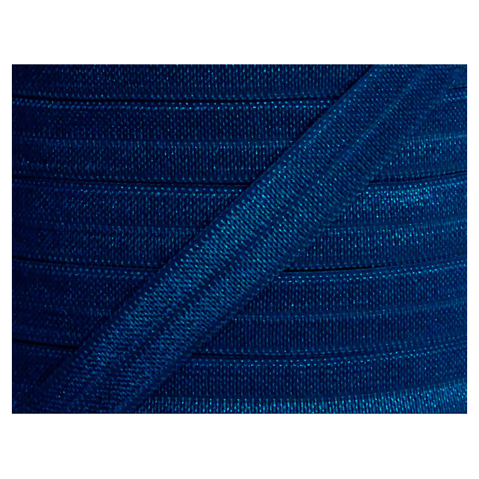 Shinny Fold Over Elastic 15mm Navy blue (by meter)
