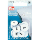 Boutons Lingerie 17mm - recouverts coton (16 boutons)