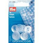 Boutons Chemise 17mm - couleur nacre (15 boutons)