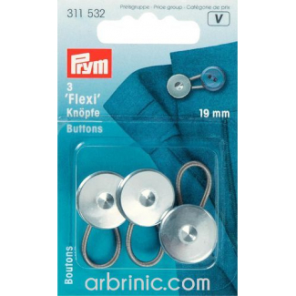 Flexi Buttons 19mm - for trousers, skirts or shirts (x3)