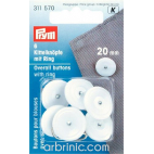 Buttons with rings 20mm - removable no-sew buttons (6 pieces)
