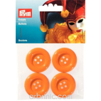 Boutons déguisement 35mm - Orange (4 boutons)