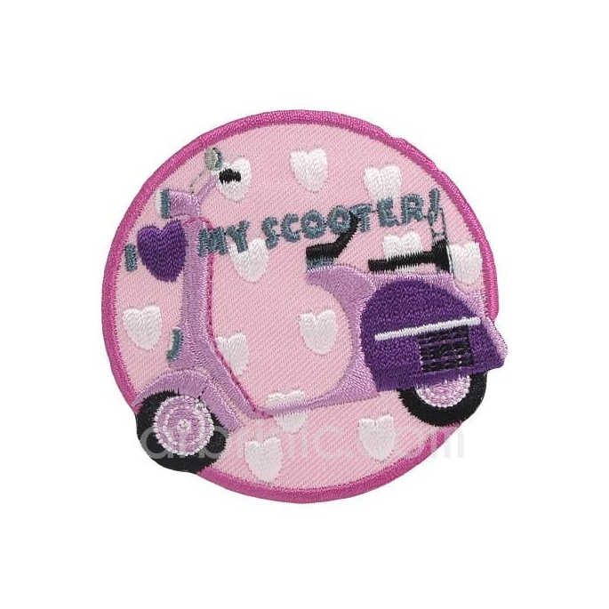 Iron-on Embroidery Patch Scooter