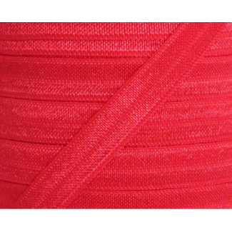 Shinny Fold Over Elastic 15mm Red (by meter)
