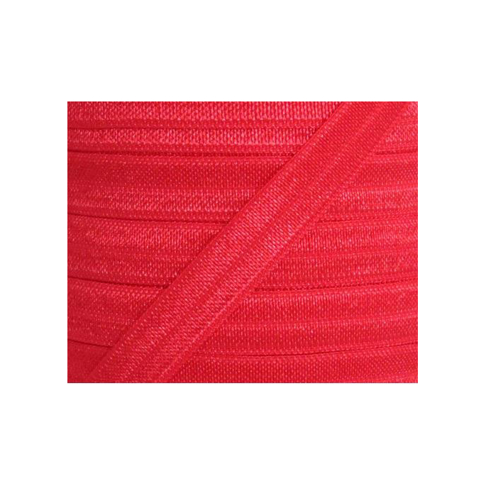 Shinny Fold Over Elastic 15mm Red (by meter)