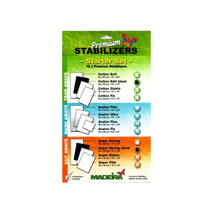 Premium Stabilizer Starter Set Madeira (12 sheets)