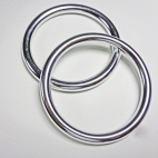 Sling Rings Shinny Silver Size S (1 pair)