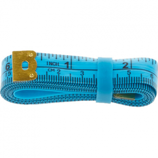 Fiberglass Tape Measure with silicon band 150cm BLUE