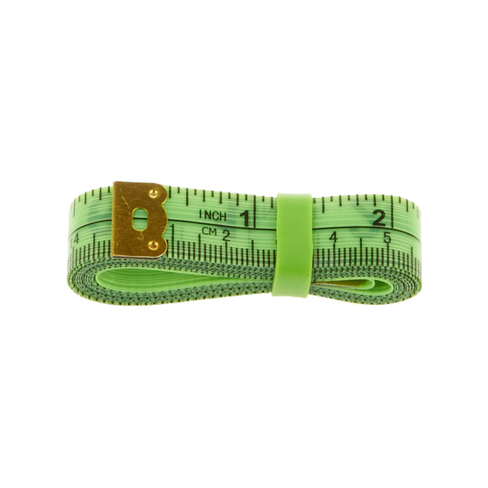 Fiberglass Tape Measure with silicon band 150cm GREEN