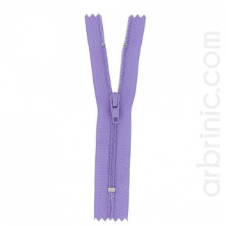 Nylon finished zipper Light Purple
