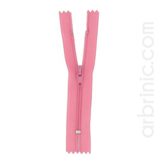 Nylon finished zipper Princess Pink
