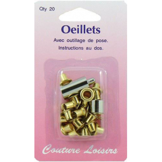Eyelets 10mm Gold with tool (x20)