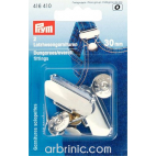 Overall Dungarees fittings PRYM 30mm Silver (x2)