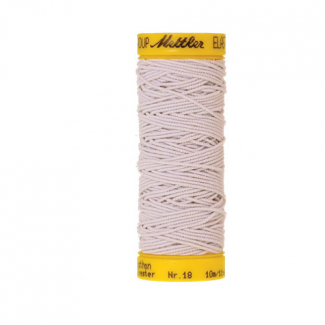 Mettler Elastic Sewing Thread White (10m)
