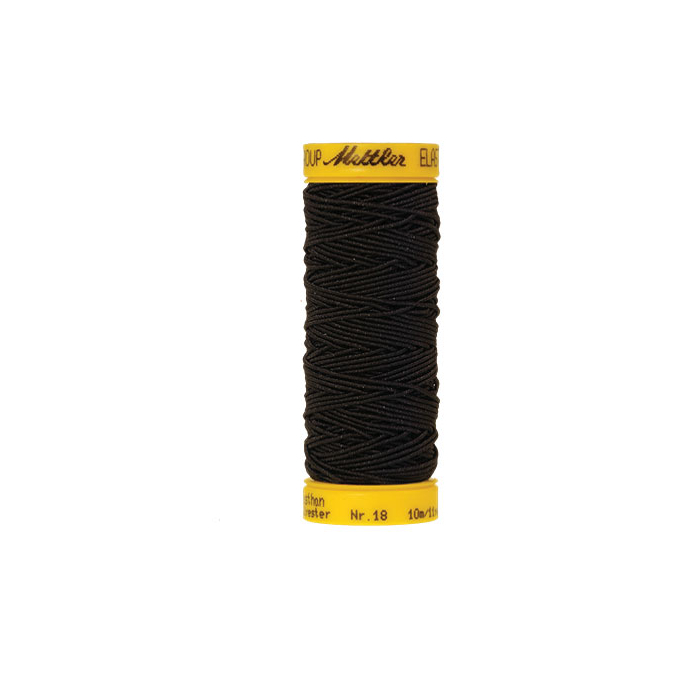 Mettler Elastic Sewing Thread Black (10m)