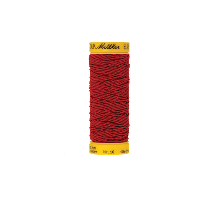 Mettler Elastic Sewing Thread Red (10m)