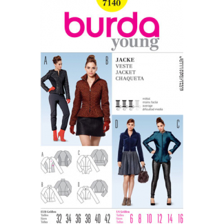 Burda Young 7140 Women Jacket Pattern