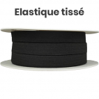 Woven Elastic Black 11mm (by meter)