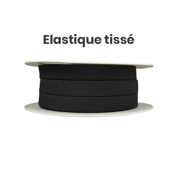 Woven Elastic Black 11mm (by meter)