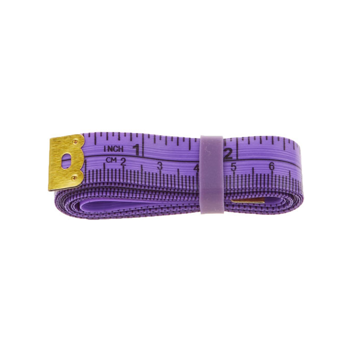 Fiberglass Tape Measure with silicon band 150cm PURPLE