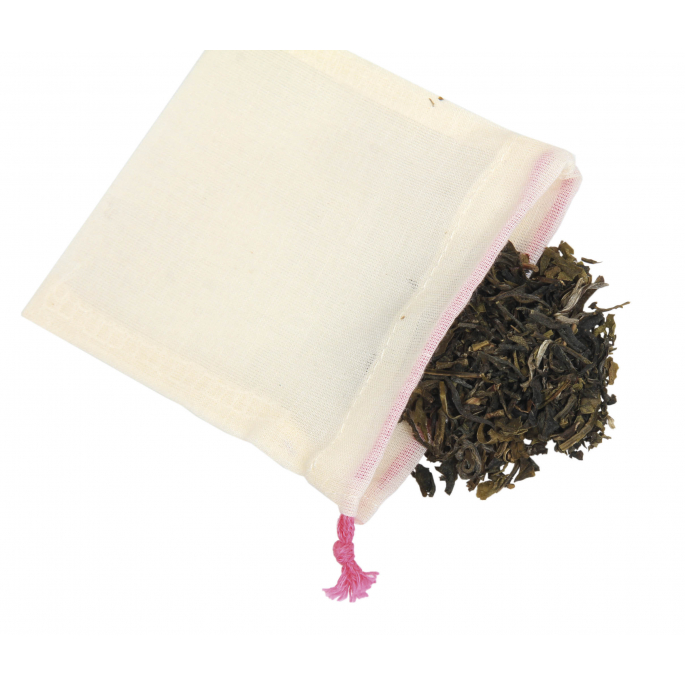 Organic cotton reusable tea bag