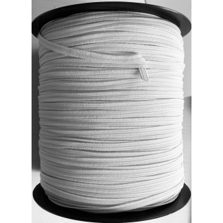 Face mask Elastic White 6.5mm (by meter) Made in France