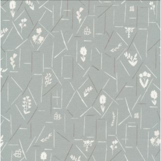 Organic cotton Popeline A House in Bloom Bell Gray Cloud9