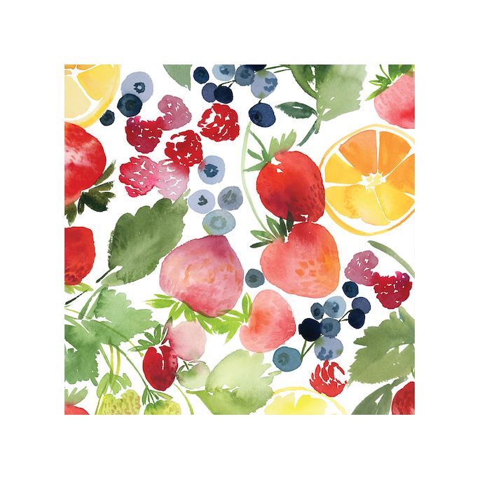 Laminated Organic Cotton Berry Jam Cloud9
