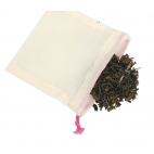 Sachet à thé en coton bio réutilisable