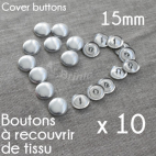 DIY fabric cover sewing button 15mm (10 buttons)